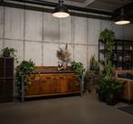 Vintage houten werkbank koffiebar keukenkast dressoir, Ophalen