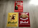 Vintage 3D GROLSCH reclame borden verzameling (geen emaille), Ophalen of Verzenden, Zo goed als nieuw, Reclamebord