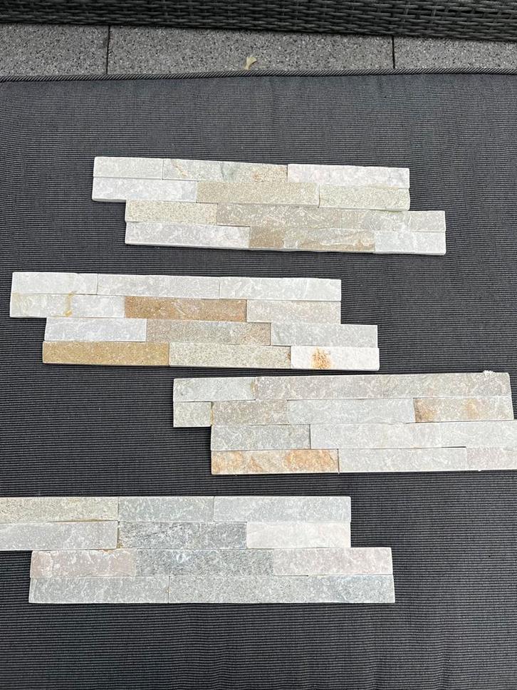 Natuursteen wandbekleding – 4 pakken (1,15 m²) – €50, Doe-het-zelf en Verbouw, Tegels, Nieuw, Vloertegels, Keramiek, 60 cm of meer