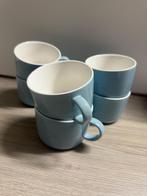 6 cappucinomokken Hema blauw, Huis en Inrichting, Keuken | Servies, Ophalen of Verzenden, Zo goed als nieuw, Overige stijlen