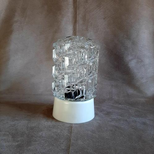 Vintage plafonniere | jaren 60 plafondlamp | Schroefbol 1, Huis en Inrichting, Lampen | Plafondlampen, Gebruikt, Glas, Kunststof