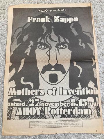 Paginagrote A3 advertentie FRANK ZAPPA Mothers AHOY 1971 beschikbaar voor biedingen