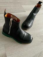 Off-White Leren Boots Maat 40 - Zo Goed Als Nieuw, Ophalen, Zo goed als nieuw, Zwart, Boots