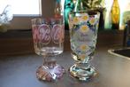 Twee antieke glazen 'Andenken', Antiek en Kunst, Antiek | Glas en Kristal, Ophalen of Verzenden