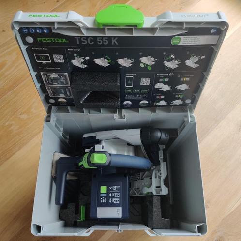 Festool accu-invalcirkelzaag TSC 55 KEB-Basic in systainer, Doe-het-zelf en Verbouw, Gereedschap | Zaagmachines, Zo goed als nieuw