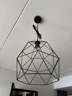Zwarte metalen hanglamp, Ophalen, Zo goed als nieuw, 50 tot 75 cm