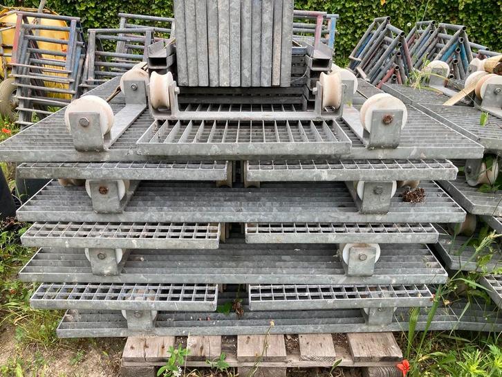 Opperkarren voor transport materiaal op steiger, Doe-het-zelf en Verbouw, Steigers, Zo goed als nieuw, Overige typen, Minder dan 2 meter