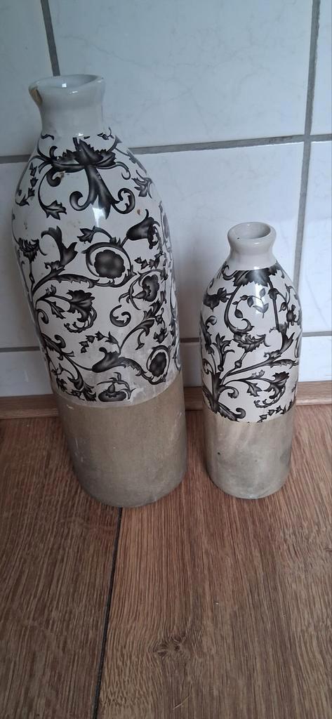 Set van 2 decoratieve vazen, Antiek en Kunst, Antiek | Vazen, Ophalen of Verzenden