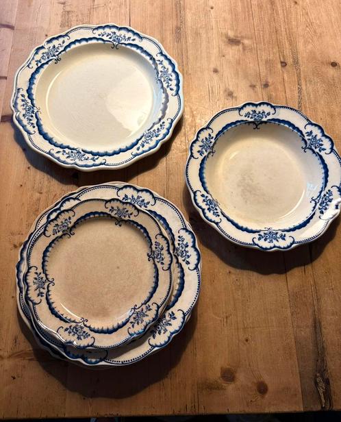 Wedgewood Grass Edge 9 borden, Antiek en Kunst, Antiek | Servies los, Ophalen