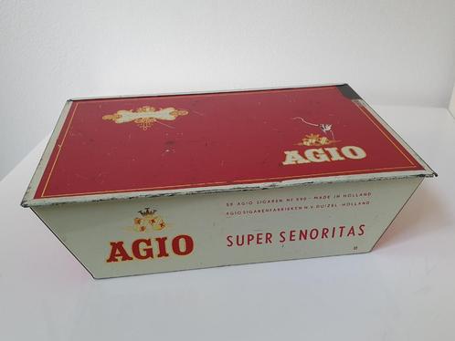 oud sigarenblik van Agio - Super Senoritas, Verzamelen, Blikken, Gebruikt, Overige, Overige merken, Ophalen of Verzenden