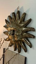 Vintage papier mache gouden zon wanddecoratie, ., Ophalen of Verzenden, Zo goed als nieuw, .