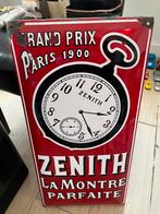Zenith zakhorloge reklame bord Emaille, Ophalen of Verzenden, Zo goed als nieuw, Overige kleuren, Jongen of Meisje