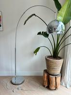 Staande vloerlamp / booglamp, Huis en Inrichting, Lampen | Vloerlampen, Ophalen, Gebruikt, Vintage, Metaal