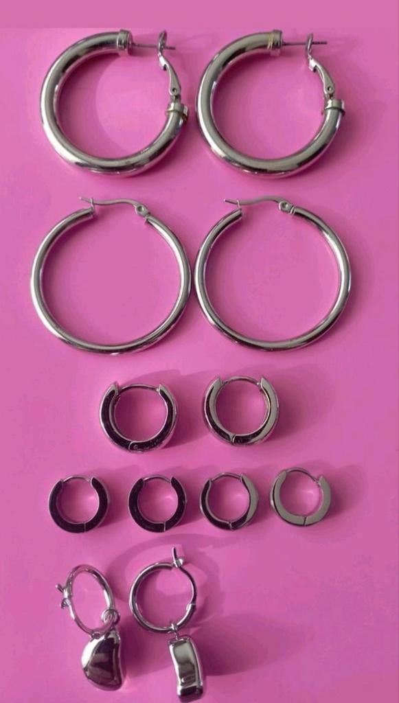 Diverse nieuwe creolen in verschillende maten, Overige materialen, Hangers, Ophalen of Verzenden, Zo goed als nieuw