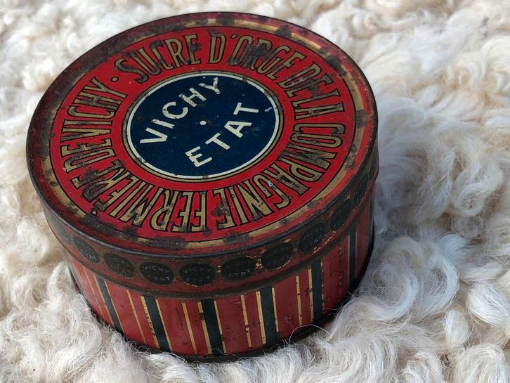 Oud frans blikje, Antiek en Kunst, Curiosa en Brocante, Ophalen of Verzenden