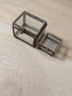 Glazen Sieradendoosjes - Set van 2, Minder dan 50 cm, Gebruikt, Ophalen of Verzenden, Glas