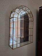 Gouden wandspiegelkastje met plankjes, Ophalen, Minder dan 50 cm, Zo goed als nieuw, Minder dan 100 cm