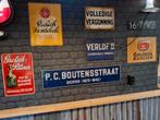 Emaille straatnaambord p c boutensstraat., Ophalen of Verzenden, Gebruikt, Reclamebord
