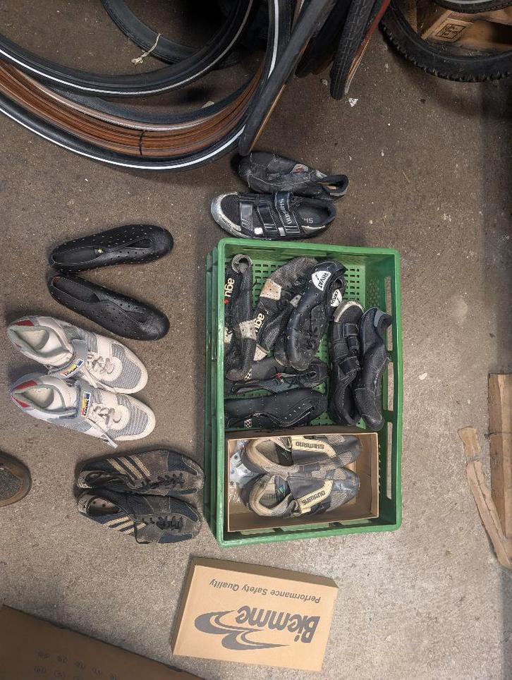 Partij vintage racefiets schoenen Div leren paren, Fietsen en Brommers, Fietsaccessoires | Fietskleding, Gebruikt, Bovenkleding