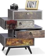 vintage kast - met 4 lades - 68 x 60 x 40 cm - retro - grijs, Ophalen, Duitsland, Nieuw, 50 tot 100 cm