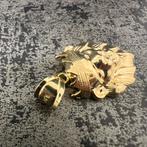 14 karaat gouden leeuw kop kettinghanger, Ophalen of Verzenden, Nieuw, Goud, Kruis of Symbool