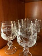 Kristallen wijnglazen Bohemia, Ophalen of Verzenden, Zo goed als nieuw, Kristal, Glas of Glazen