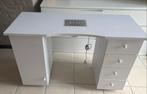 Nagel tafel met afzuiging en wieltjes, Ophalen, Gebruikt, Met lade(s), 25 tot 50 cm