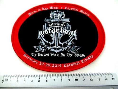 MOTORHEAD zeldzame patch 74 motorboat loudest boat 11x14 cm, Verzamelen, Muziek, Artiesten en Beroemdheden, Nieuw, Kleding, Verzenden