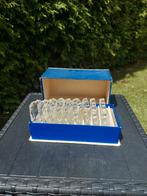 Vintage jaren 50 glazen onderzetters 9 delige set, Ophalen of Verzenden, Zo goed als nieuw, Glas of Kopje