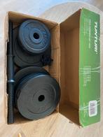 Dumbbell set 15 kg vinyl, Ophalen of Verzenden, Zo goed als nieuw, Dumbbell