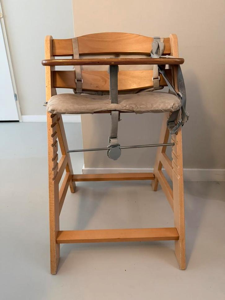 Hauck Alpha+ houten kinderstoel / eetstoel / meegroeistoel, Kinderen en Baby's, Kinderstoelen, Gebruikt, Meegroeistoel, Aanschuifbaar