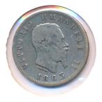 Italië 1 Lira 1863-M (Fraai), Ophalen of Verzenden, Italië, Losse munt, Zilver