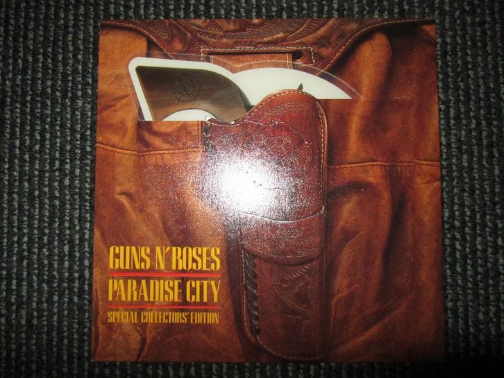 Gun Shaped vinyl single Guns N' Roses - Paradise City 1989, Cd's en Dvd's, Vinyl Singles, Zo goed als nieuw, Single, Rock en Metal