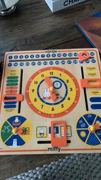 , nijntje houten klok, dagen en maanden,visspel hout, boeke, Ophalen of Verzenden, Zo goed als nieuw, Overige typen