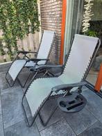 2 anwb ligstoelen igst,, Tuin en Terras, Tuinstoelen, Ophalen, Gebruikt, Aluminium, Inklapbaar