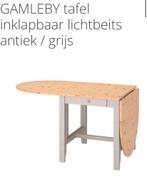 Ikea GAMLEBY eettafel inklapbaar lichtbeits antiek / grijs, Ophalen, Gebruikt, 100 tot 150 cm, Klassiek