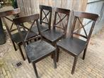 Stoelen Ingolf Ikea 5x, Huis en Inrichting, Stoelen, Ophalen, Gebruikt, Zwart, Vijf, Zes of meer stoelen