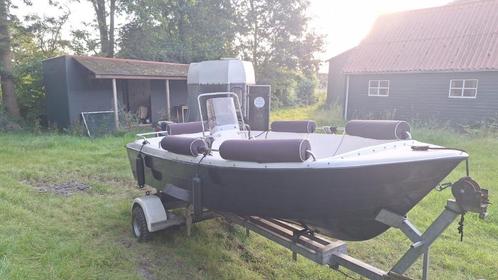 console boot+trailer /zwembad 7,32x3.66 verwarming, Watersport en Boten, Vis- en Consoleboten, Zo goed als nieuw, Tot 10 pk, 3 tot 6 meter
