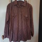 100 procent zijden blouse bruin polkadot maat xl okselbr 58, Ophalen of Verzenden, Zo goed als nieuw, Maat 46/48 (XL) of groter