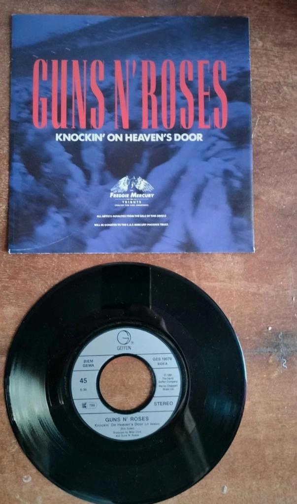 Guns N' Roses Knockin' on Heaven's Door, Cd's en Dvd's, Vinyl Singles, Gebruikt, Pop, Ophalen of Verzenden