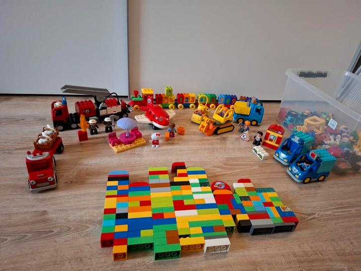 Krat vol duplo, Kinderen en Baby's, Speelgoed | Bouwstenen, Gebruikt, Ophalen