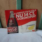 Reclame bord winkelkaart Coca Cola karton origineel 42 x 34, Verzamelen, Merken en Reclamevoorwerpen, Ophalen of Verzenden, Gebruikt