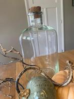 Brocante glazen apothekers fles met kurk, Antiek en Kunst, Antiek | Glas en Kristal, Ophalen of Verzenden