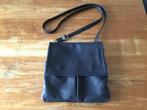 Crossbody tas, zwart leer, Ophalen of Verzenden, Zo goed als nieuw, Zwart, Leer