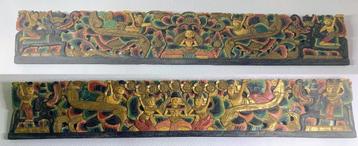 houten wand deur panelen uit Bali 2 stuks van 200x34 cm beschikbaar voor biedingen