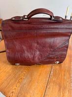Vintage Leren Laptoptas / Aktetas, Computers en Software, Laptoptassen, Ophalen of Verzenden, 13 inch, Gebruikt