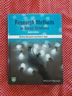 Research Methods in Social Relations Eighth Edition, Boeken, Ophalen of Verzenden, Zo goed als nieuw, WO