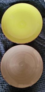 2 boterham bordjes gekleurd porselein cook! Borden, Ophalen of Verzenden, Gebruikt, Bord(en)