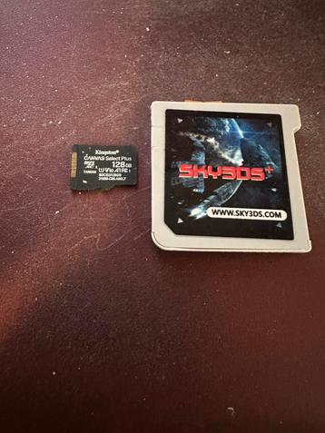 sky3ds+ kaart nintendo 3ds 2ds en 128gb microsd met software beschikbaar voor biedingen