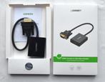 UGreen HDMI naar VGA + audio adapter: nieuw, Computers en Software, Pc- en Netwerkkabels, Nieuw, Ophalen of Verzenden